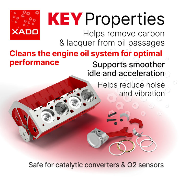 XADO RED FLUSH - Nettoyant et décarbonisant circuit d'huile